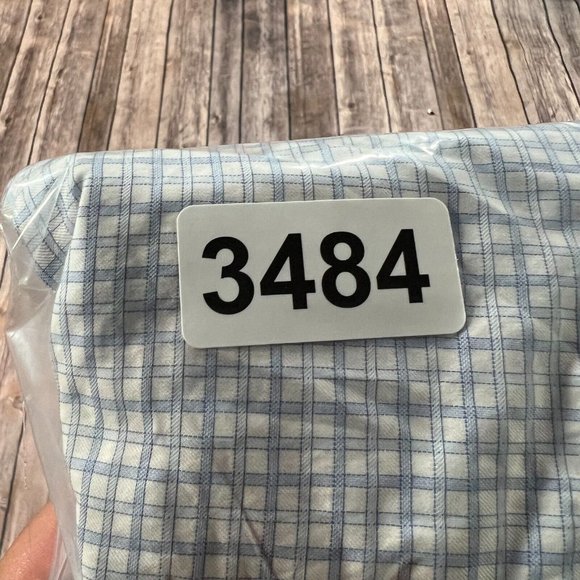 Twillory Plaid Long Sleeve Button Shirt Mens 15.5 - 32 / 33 Tailored Blue White - Picture 8 of 8